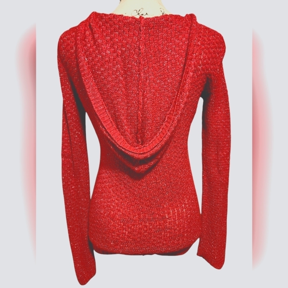 Style & Co Hot Pink Hooded Long Sleeve - Picture 2 of 5